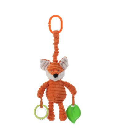 Apricot Lamb Baby Stroller or Car Seat Activity and Teething Toy  Features Plush Fox Character  Gentle Rattle Sound & Soft Teether  8.5 Inches