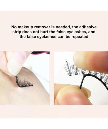 Adhesive Lash Strips Adhesive Lash Strips - Waterproof Eyelashes Strip Extension Supplies Eyelash Strips Black - Buy Online on GoSupps.com