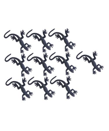 Ibasenice 10st Halloween-Simulation Gecko Gift Toys Creepy Halloween Requisite Gecko-Modell Halloween-Gecko Decorations Mini Black 3.5x8cm