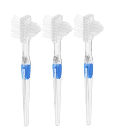 Gleavi 15 StK prosthesis cleaning brush prosthesis brush cleaning tools care toothbrush for false teeth double -sided toothbrush false toothbrush difficult cleaner