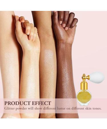 AOOWU Glitter Powder Spray Shiny Body Glitter Spray for Women Highlighter Loose Powder Spray Shimmer Sparkle Pearl Powder Makeup Spray for Body Hair Face and Clothing Colorful Gold - Buy Online on GoSupps.com
