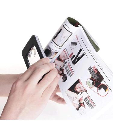 Reading Magnifier with Led Light Old Man Holds Desktop Rectangular Leather Case Shape Black 119Mm * 64Mm for Reading Crafts Repair Magnifier Lofty Ambition - Buy Online on GoSupps.com