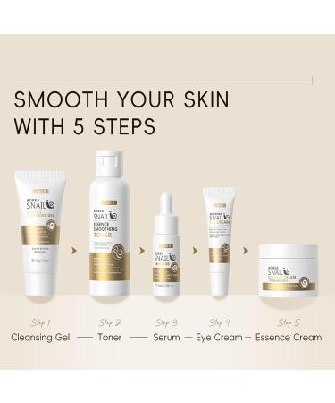 Skin Care Gifts for Women Teen Girls Snail Skin Care Travel Essential Kit with Cleanser Toner Serum Eye Cream Facial Moisturizer for - Buy Online on GoSupps.com