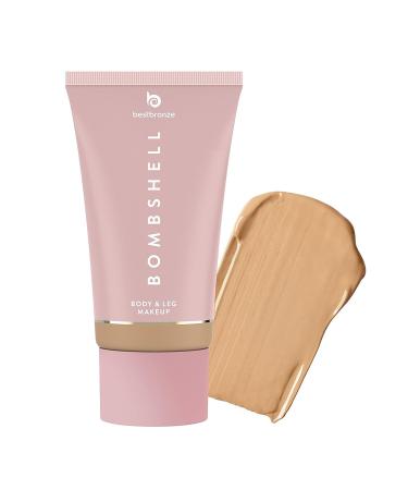 Bronze Bombshell Body and Leg Makeup 3.4 Fl. Oz. (N8 Medium Natural) - Full Coverage Foundation and Concealer for Scars, Bruises, Tattoos, Vitiligo - Buy Online on GoSupps.com