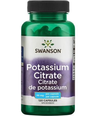 Swanson Potassium Citrate 99 mg 120 Capsules - Buy Online on GoSupps.com