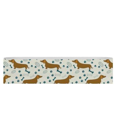 Dachshund Dog with Bones Yoga Workout Bands Comfort Legs Booty Resistance Straps Physical Therapy Aids