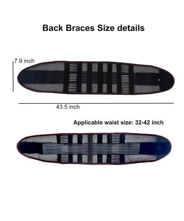 Back Braces for Lower Back Pain Relief Breathable & Adjustable Support Belt with Support Pillar Lumbar Support Belt for Work Treat of Sciatica Intervertebral Disc Herniation(Unisex) - Buy Online on GoSupps.com