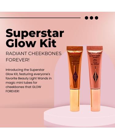 Charlotte Tilbury Superstar Glow Kit - Mini Beauty Light Wand Spotlight & Pinkgasm Blush | International Shipping Available - Buy Online on GoSupps.com