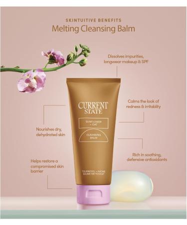 Sunflower + Oat Melting Cleansing Balm | Current State | Ultra-Replenishing Makeup Remover | Gel-to-Milk Formula | 3.4 oz | Made in the USA - Shop Now - Buy Online on GoSupps.com