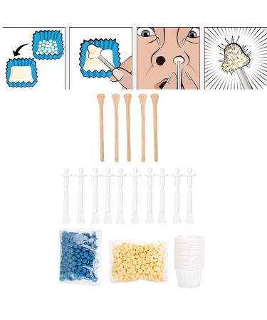 Nasal Hair Removal Wax Kit | 140g Nose Wax Set for Men & Women | Painless Hair Removal with 15 Applicator Pens - Buy Online on GoSupps.com