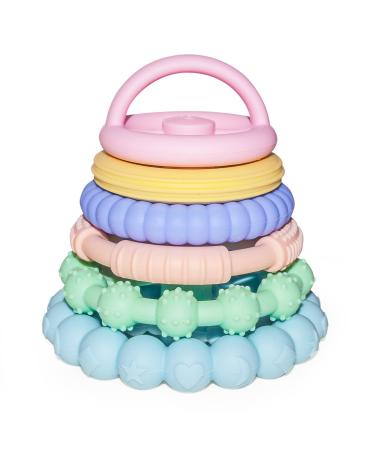 Stacking Silicone Stacking Toy   Premium Stacking Toys for Teething   Interactive and Fun Baby Stacking Toys Made of Soft Silicone   Teeth Soothing 6-12 Month Toys Developmental (Pastel 1)