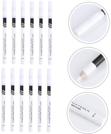 FOYTOKI 72 Pcs Eyeliner Pencil Waterproof White Eyeliner Colored Eyeliner White Pencil Makeup Wooden Pole - Buy Online on GoSupps.com