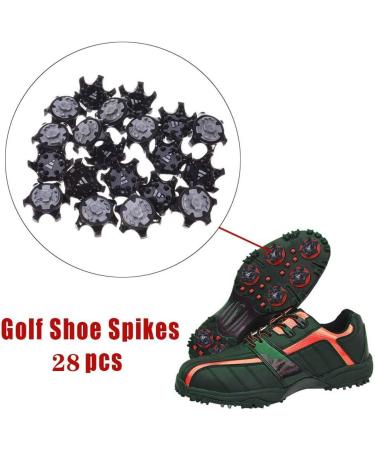 Sansheng Easy Change Golf Shoe Studs - 30pcs Anti-Skid Replacement Spikes (Black) - Buy Online on GoSupps.com
