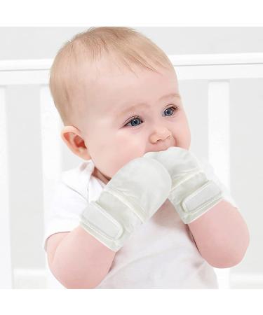 Unisex Baby Cotton Mittens - Winter Anti-Scratch Gloves for Newborns - Adjustable Hand Warmer - 0-6 Months - 1 Pair White - Buy Online on GoSupps.com
