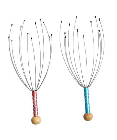 JECOMPRIS 4 Pack Telescopic Scalp Scratcher Head Massager Handheld Device Suitable for Head Relaxation/Body Tickling