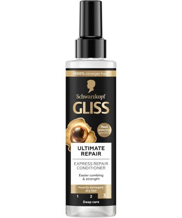 Gliss Gliss Express Leave-In Bi-Phase Conditioner for Very Damaged Hair with Liquid Keratin Ultimate Repair 6 x 200ml Units (1200ml) Ultra Repair Range - Buy Online on GoSupps.com