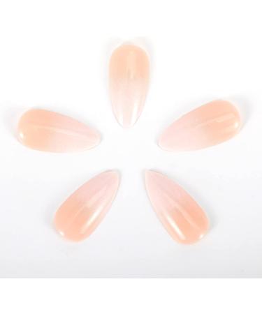 Novaly Ombre Nude Gradient French Tip False Nails - Short/Medium Almond White Pink Press On Nails Kit - Buy Online on GoSupps.com