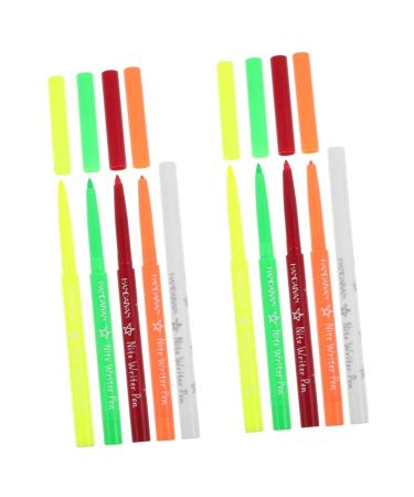 NOLITOY 10 Pcs Halloween Paint Pen Eyeliner Fluorescence Glow Eyeliner Pencil Fluorescence Eyeliner Plastic 12.00X0.80X0.80CMx2pcs Assorted Colorx2pcs