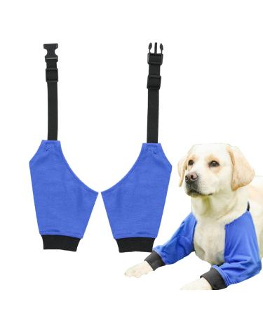 Dog Front Elbow Support - 1 Pair Dog Shoulder Elbow Brace - Wear-Resistant Pet Protective Knee Pad for Dog Hip Joint Stain-Resistant Breathable Blue XL