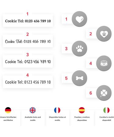 Personalized Silver Dog Tag Paw - Large 33mm Engraving | International Shipping - Buy Online on GoSupps.com