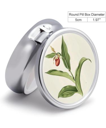 Travel Pill Box with Red Flowers - 3 Compartment Portable Pill Organizer for Purse & Pocket | Small Medicine Case for Easy Travel - Buy Online on GoSupps.com