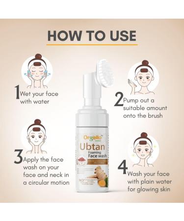 Ubtan Foaming Face Wash for All Skin Types - Anti-Aging with Aloe Vera | 100 ml | Men Women & Girls - Buy Online on GoSupps.com