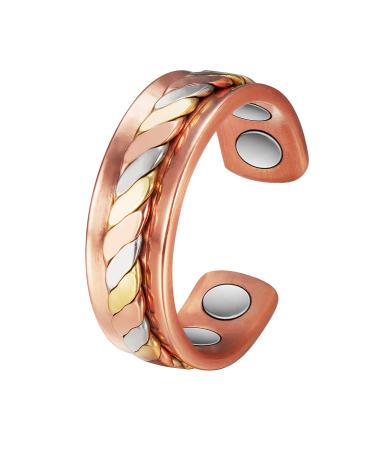 Magnetic therapy joint bone ring magnetic jewelry can relieve arthritis and migraines carry gift box (J)