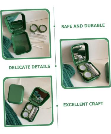 Shop Gatuida Cute Contact Lens Container with Mirror - Small Plastic Cosmetic Lens Organizer for Makeup - Ideal Holder for Lenses - Buy Online on GoSupps.com