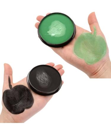 Karlor Face Color 30GX2 Aqua Make-up Profile make-up Facepainting Body Paint Water-based make-up make-up for adult children MakeUp Halloween Carnival Carnival Cosplay (green & black) Green & Black - Buy Online on GoSupps.com
