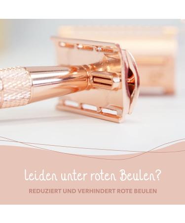 Bamboozy Razor Plane for Women - Eco-Friendly Safety Razor | Aluminum Double Edge Wet Razor (20 Blades) - Zero Waste Rose Gold - Buy Online on GoSupps.com