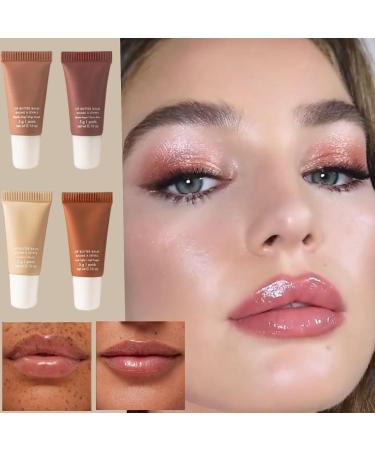  Generisch Set of 4 glossy and plumping lip glosses moisturizing nude color - Buy Online on GoSupps.com