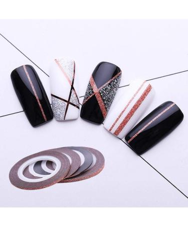 Rose Gold Matte Nail Striping Tape - 8 Rolls for DIY Nail Art Decor - Buy Online on GoSupps.com