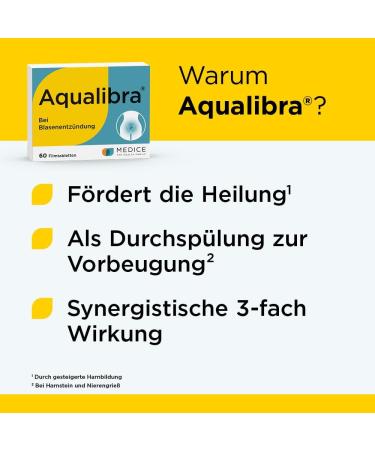 Aqualibra 60 Film-Coated Tablets for Cystitis & Urinary Tract Infection | Herbal Antibiotic Alternative | 12+ Years | Fast International Shipping - Buy Online on GoSupps.com