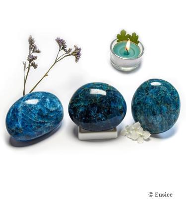 Buy Eusice Blue Apatite - Handmade Healing Stone for Stress Relief & Creativity | Ethical 100g-150g for Wellness Meditation & Yoga - Buy Online on GoSupps.com