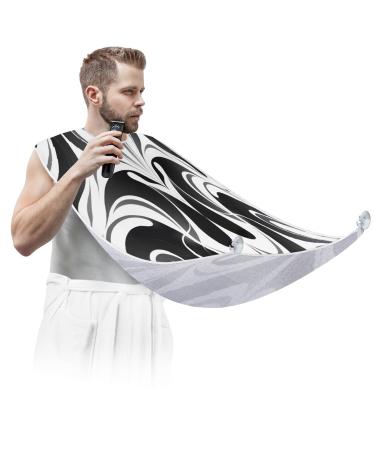 Halloween Beard Bib Apron Spider Web Beard Hair Catcher for Men Shaving Fathers Day Anniversary Christmas Gifts for Dad Husband Beard Bib with 2 Suction Cups