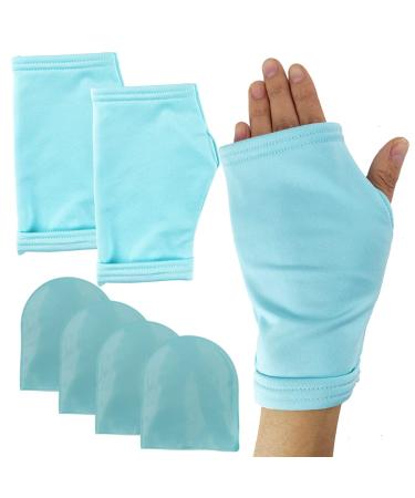 Hot and Cold Hand Therapy Gloves, Hand Ice Pack, Ice and Heat Therapy Pain Relieving Mittens | Microwavable and Freezable, Arthritis, Finger and Hand Injuries, and Carpal Tunnel Small, Medium Teal Glove Ice Pack