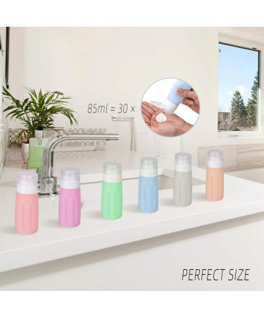 Rogue Silicone Travel Bottles Set - 6x85ml Toiletries Container for Shampoo Shower Gel & Personal Hygiene | Perfect Travel Essentials - Buy Online on GoSupps.com