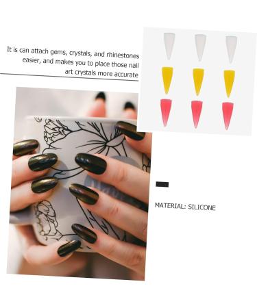 Set of 9 manicure pens with silicone nailing tool nail picker nail rhinestone picker jewel collector picker replacement drilling written deliveries 2.3x0.8cm Assorted colours - Buy Online on GoSupps.com