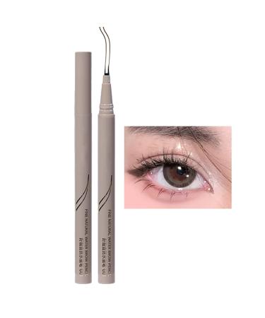 Double Tip Lower Lash | Long Lasting Waterline Eyeliner Smudge Proof Long Lasting Eye Makeup Liquid Eyeliner Ultra Fine Smooth Waterproof Eyeliner for Women Girls Eye Makeup Rowces Dark Brown
