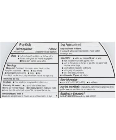 Buy Rite Aid Cold Sore Cream - Docosanol 10% Treatment for Cold Sores & Fever Blisters | Fast Healing for Lips & Face - 0.07 Oz - Buy Online on GoSupps.com