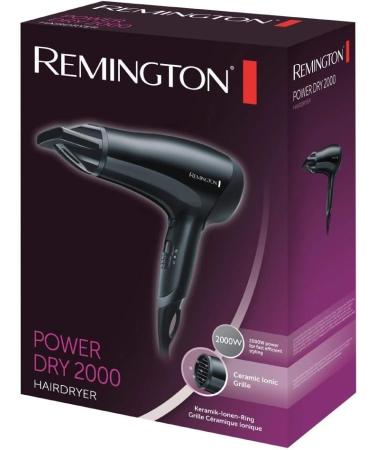 Remington D3010 Power Dry Hair Dryer 2000W Black - Lightweight and Stand-alone - Buy Online on GoSupps.com