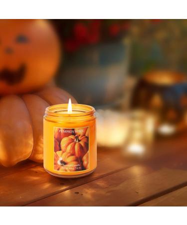 Handmade Pumpkin Pie Scented Candle Gift Set - Aromatherapy Soy Wax Candles for Halloween | International Shipping - Buy Online on GoSupps.com