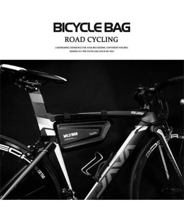 WILD MAN Rainproof Hard Shell Triangle Bike Saddle Bag - Black | For Road & Mountain Cycling - Buy Online on GoSupps.com
