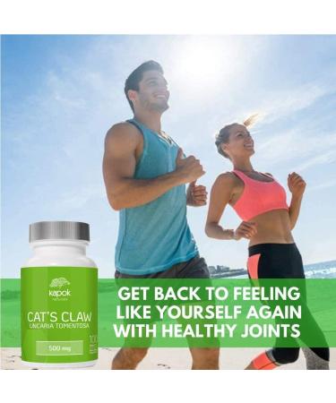 Kapok Naturals Cat's Claw 500mg Capsules - Joint Inflammation & Pain Relief - Digestive Support & Immune Booster - 100 Tablets - Buy Online on GoSupps.com