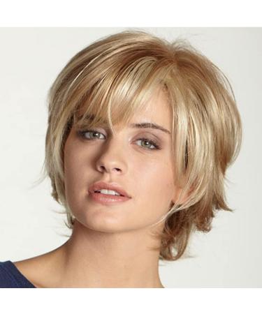 Balawin 2X Short Layered Wavy Full Synthetic Wig Blonde - Buy Online on GoSupps.com