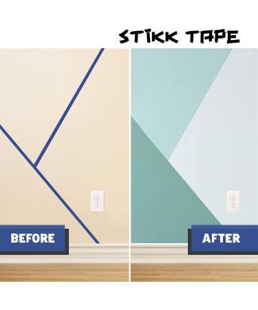 3 Pack 1/4 inch x 60yd STIKK Blue Painters Tape 14 Day Easy Removal Trim Edge Thin Narrow Finishing Masking Tape (.25 in 6MM) 3 Pack Blue - Buy Online on GoSupps.com