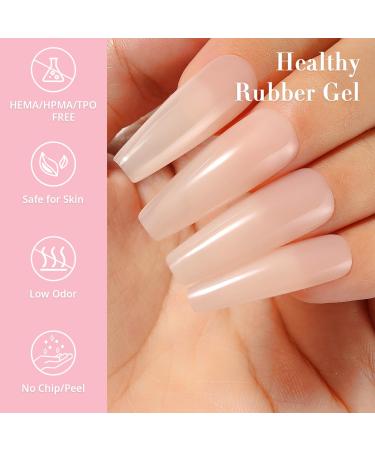 Nicedeco Rubber Base Gel Pink 15ml - LED UV Soak Off Nail Gel for Manicure | Premium Nail Art Supplies - Buy Online on GoSupps.com