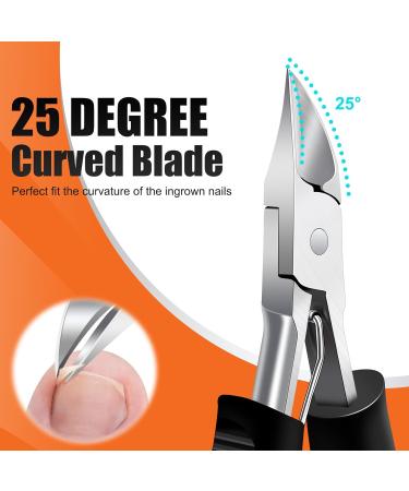 DRMODE Professional Podiatrist Toe Nail Clippers for Thick Nails - Non-Slip Long Handle, Sharp Curved Blade, Large Nail Cutter for Men & Seniors - Buy Online on GoSupps.com