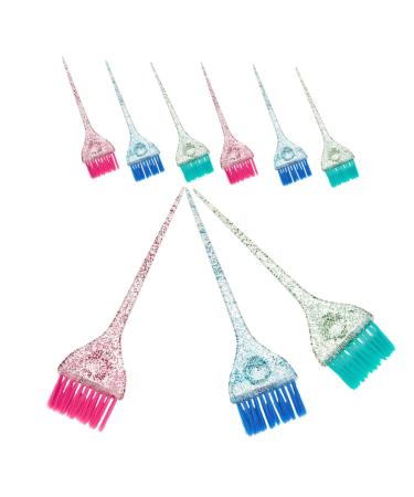 OUNONA Lot De 9 Applicateurs De Couleur De Cheveux Applicateur De Teinture Pour Cheveux Brosse Pour En Valeur Brosse En Plastique Pour Teinture Des Brosses