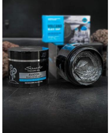  Santo Volcano Santo Volcano Avaton Black Detox Soap 100ml - Buy Online on GoSupps.com